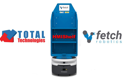 Total Technologies<sup>®</sup> proposes the Autonomous Mobile Fetch HMIShelf Robot!